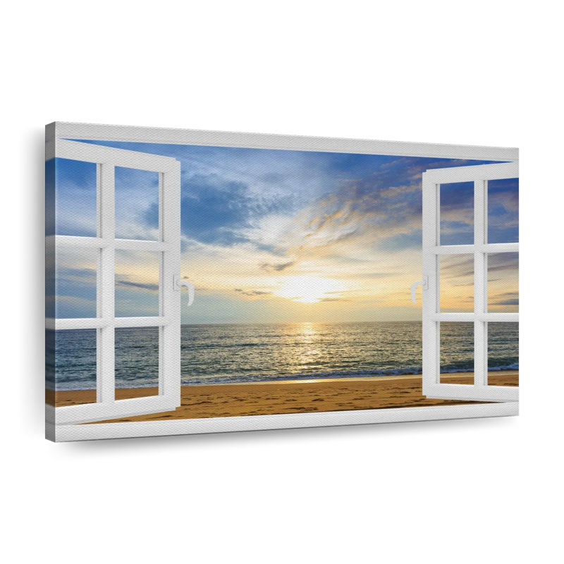«Window to Ethereal Beach», reproduction sur toile, H 12 po x l 8 po x P 1 po