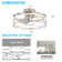Shiey 20'' Small Enclosed Caged Ceiling Fan with Light and Remote, Low Profile Bladeless Ceiling Fan Light Fixture 6 Speed, 3 Reversible ABS Blades and Quiet Motor, Flush Mount for Indoor/Covered Outdoor