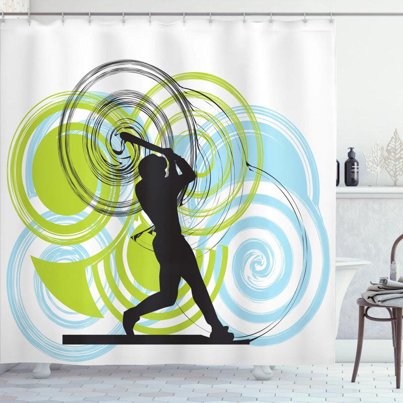 Shower Curtain with Hooks Included, 70" H x 69" W