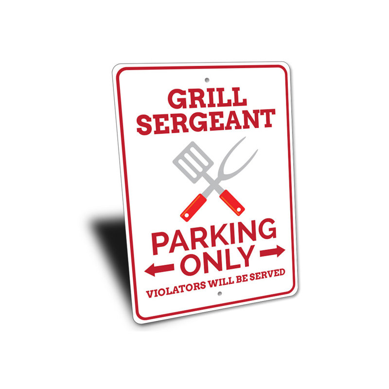 Enseigne de barbecue «Sergeant», H 12 po x l 18 po x P 0,06 po