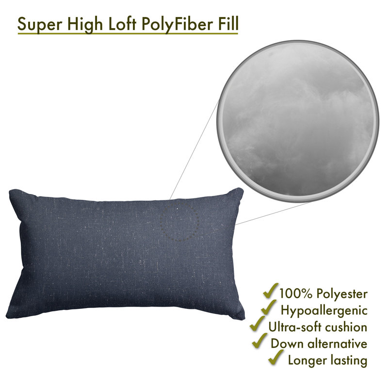 Wales Reversible Throw Pillow, Navy