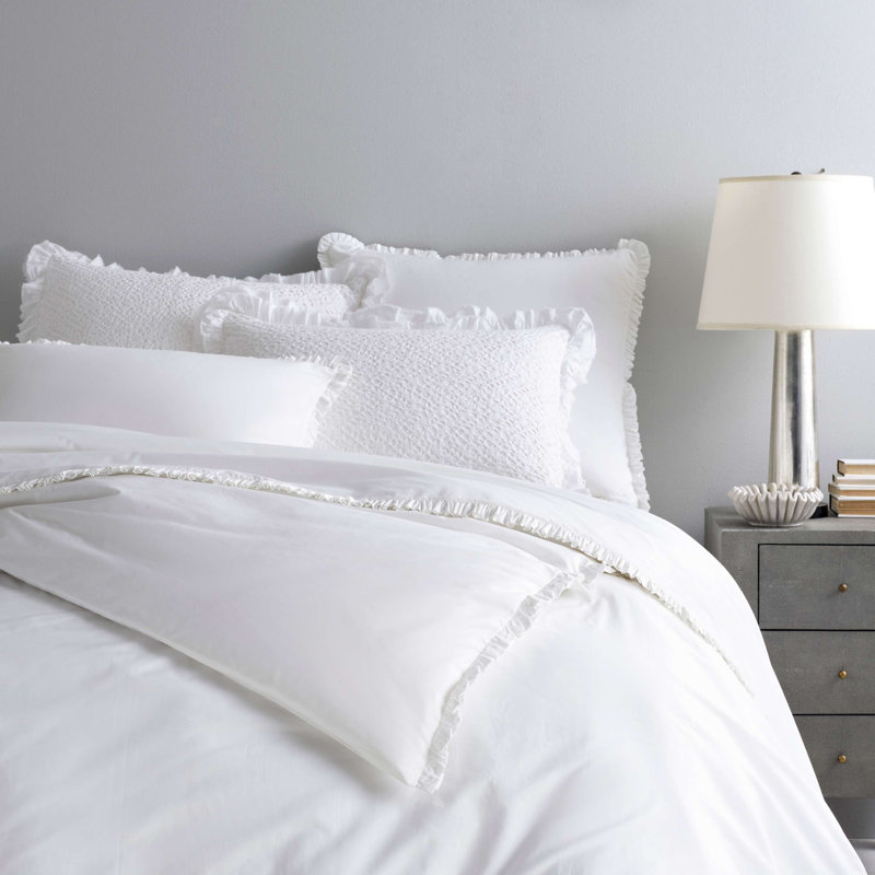 Classic Ruffle Duvet Cover, Full/Queen Duvet Cover, White