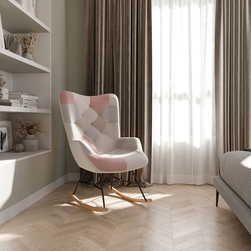 Chaise berçante Jaisley, Patchwork B
