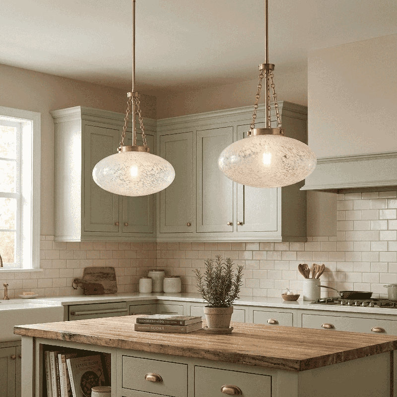Luminaire suspendu 1 lumière Willow, Laiton
