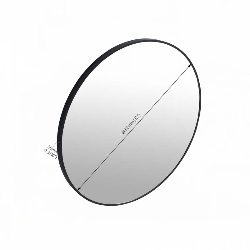 Miroir de salle de bain, Cercle, 32 po x 32 po