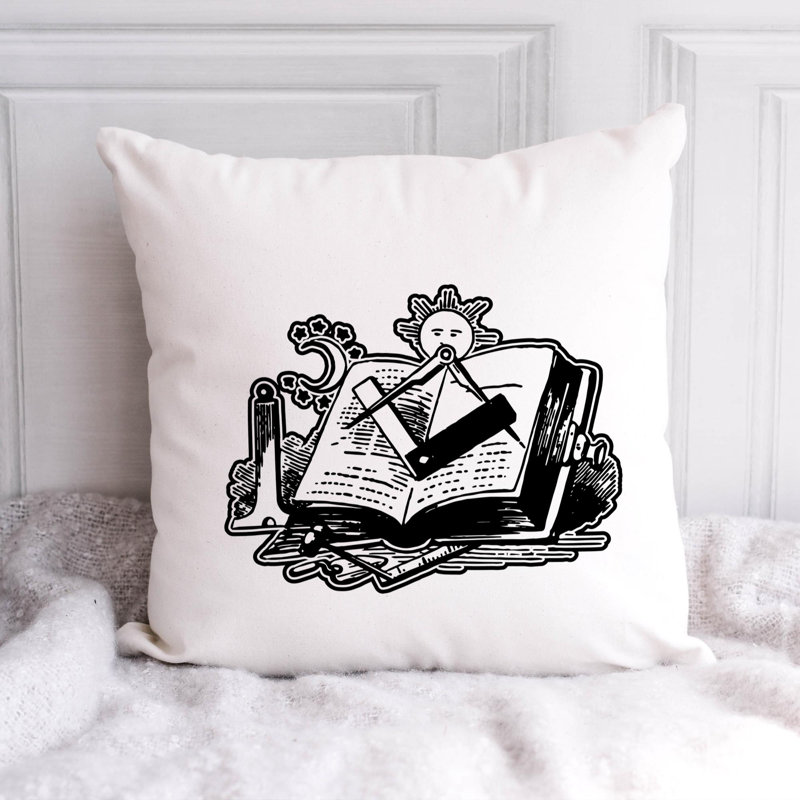 Nautical Sea Life_95 - Coussin décoratif en polyester, H 18 po x l 18 po
