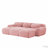 3-Seater Soft Plush Fabric Modular Sofa With 32D High Density Foam, Movable Ottoman, No Assembly Required, Anti-Slip Design, Chocolate-783986211