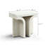 Table basse carrée moderne en faux marbre avec pieds arqués - 55 cm-1393539691