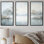«Lakeside Winter Serenity - Lakes Lakehouse», ensemble de reproduction d'art mural