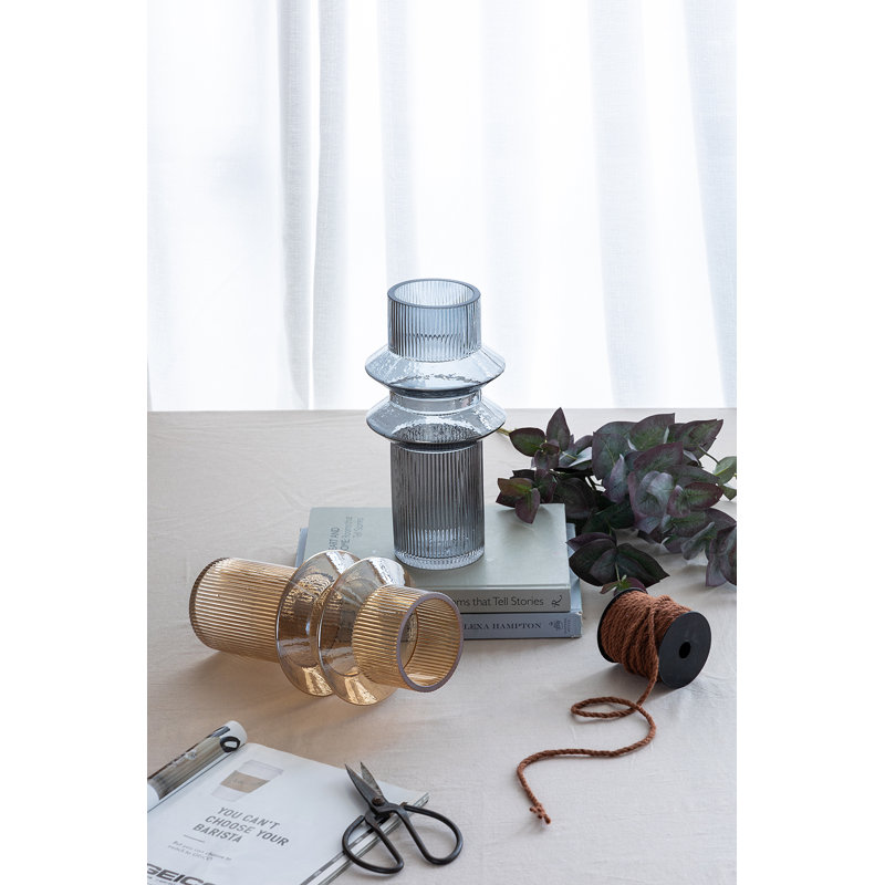 Glass Table Vase, Blue