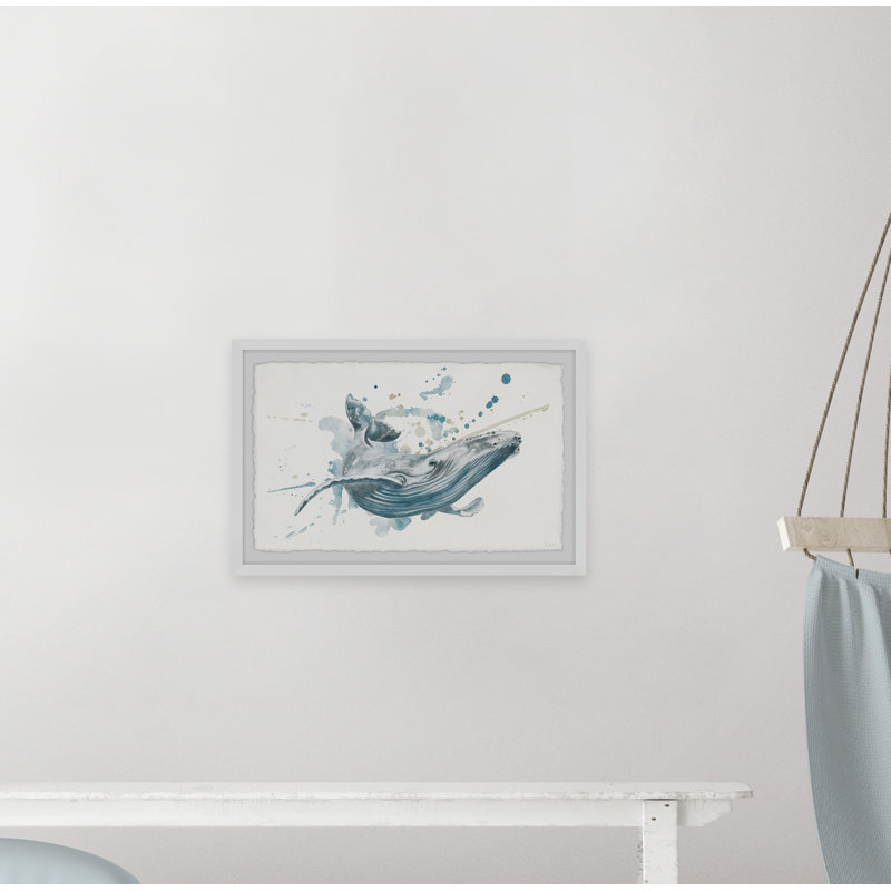 «Blue Whale Splash», reproduction encadrée, H 16 po x l 24 po x P 1,5 po