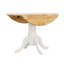 Table à abattants polyvalente avec une base piédestal élégante et des pieds décoratifs pour une salle à manger intime et une adaptabilité d'espace.