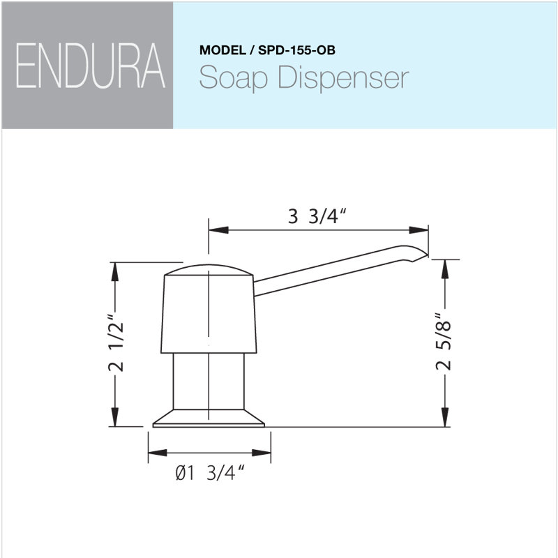Distributeur de savon Endura, Bronze huilé