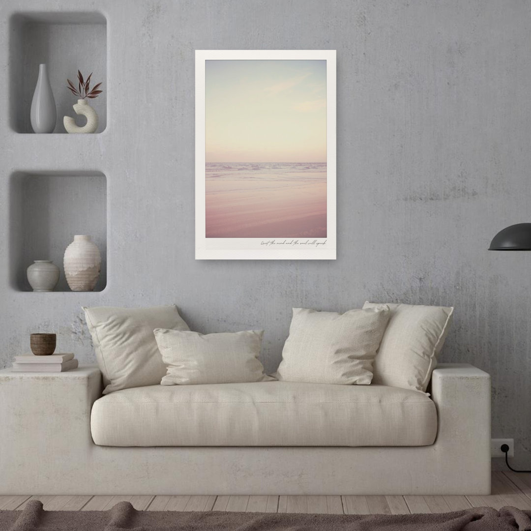 Serene Pastel Beach Dreamy Minimalist Peaceful Coastal Wall Art Print