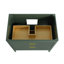 Ensemble de meuble-lavabo autoportant vert 36 po entièrement assemblé avec structure en bois massif et plateau en marbre d'ingénierie