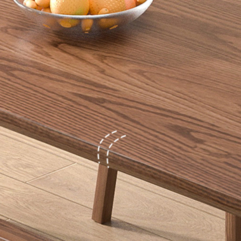 Solid wood table with simple rounded corners, 29.53"H x 86.61"L x 35.43"W