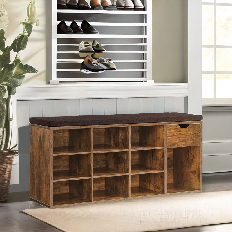 10 Pair Shoe Storage Bench