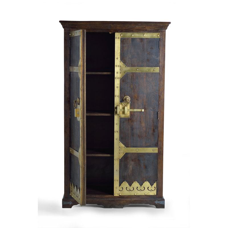 Teasley 2 Door Solid Wood Wardrobe