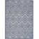 Foundry Select Versatile Diamond Denim Blue Indoor/Outdoor Area Rug