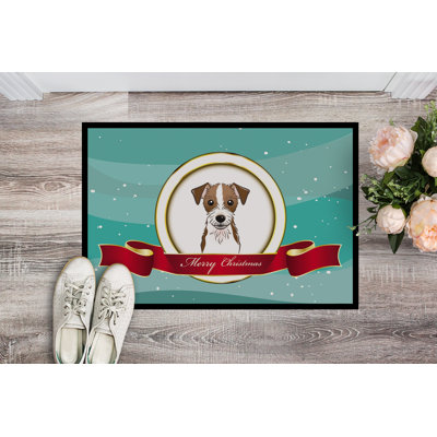 Tapis d’extérieur anti-dérapante jack terrier merry christmas