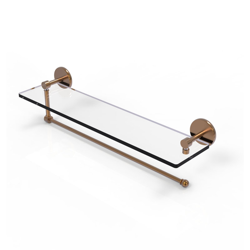 Dalston Bracket Shelf with Towel Bar, Brushed Bronze