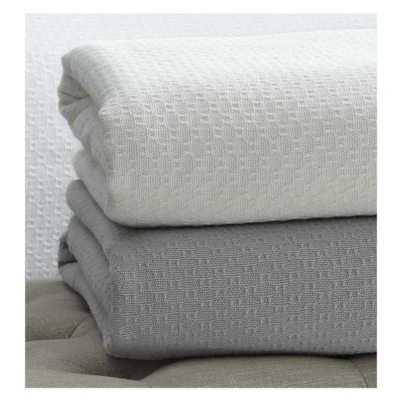 Corino Hand Woven Blanket, White, King