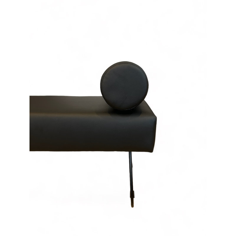 Modern Faux Leather Upholstered Bench, Black