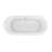 67" Streamline Clawfoot Soaking Acrylic Bathtub With Drain, Clawfeet, and Bamboo Tray-75960057-50896530