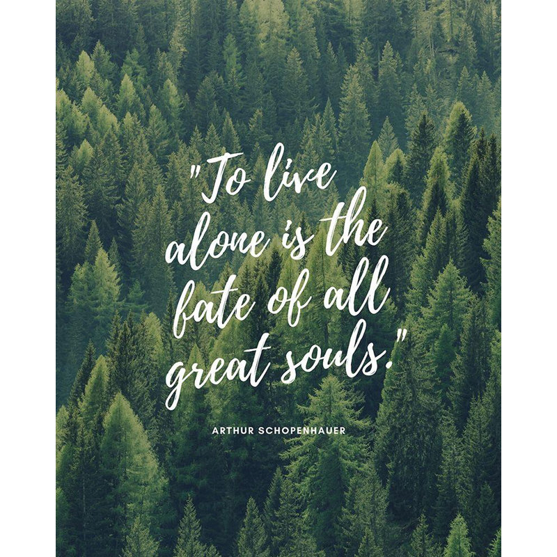 Art sur toile tendue par Trinx ArtsyQuotes: Arthur Schopanderuer Citation: All Great Souls, H 18 po x l 15 po