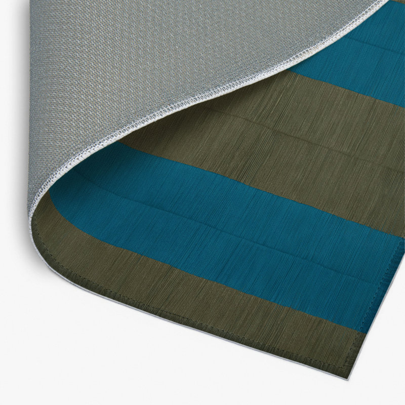 Tapis d'intérieur et d'extérieur à carreaux vert, Rectangle 4pi x 6 pi