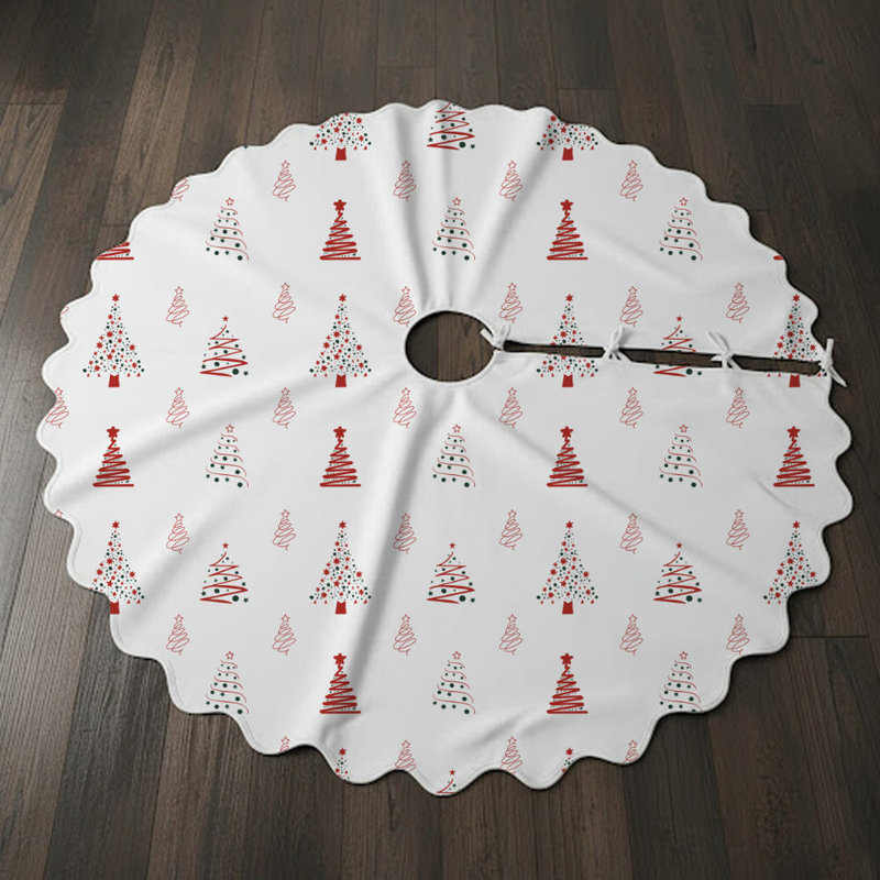 Arbre de Noël et jupe d'arbre à motif d'étoiles - 54 po de diamètre