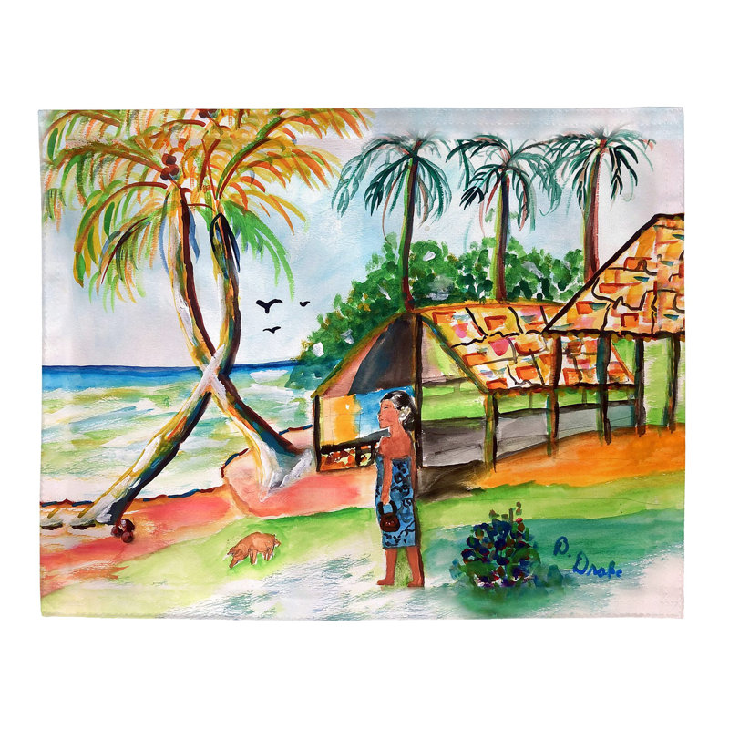 Ensemble de 4 napperons Palms & Woman