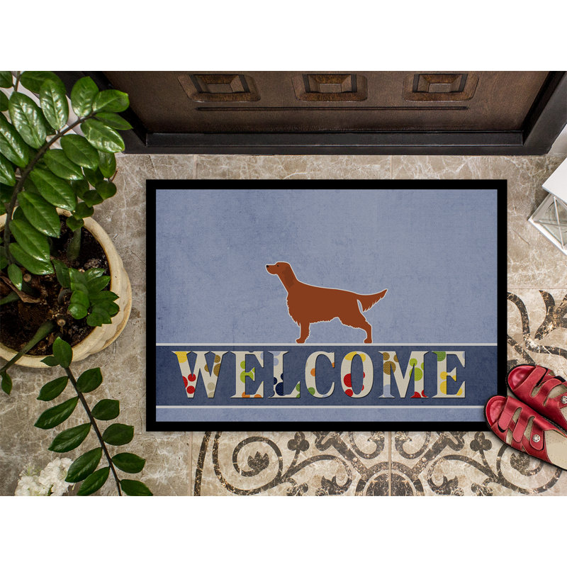 Welcome Non-Slip Outdoor Door Mat,  Irish Setter, Rectangle 2' x 3'