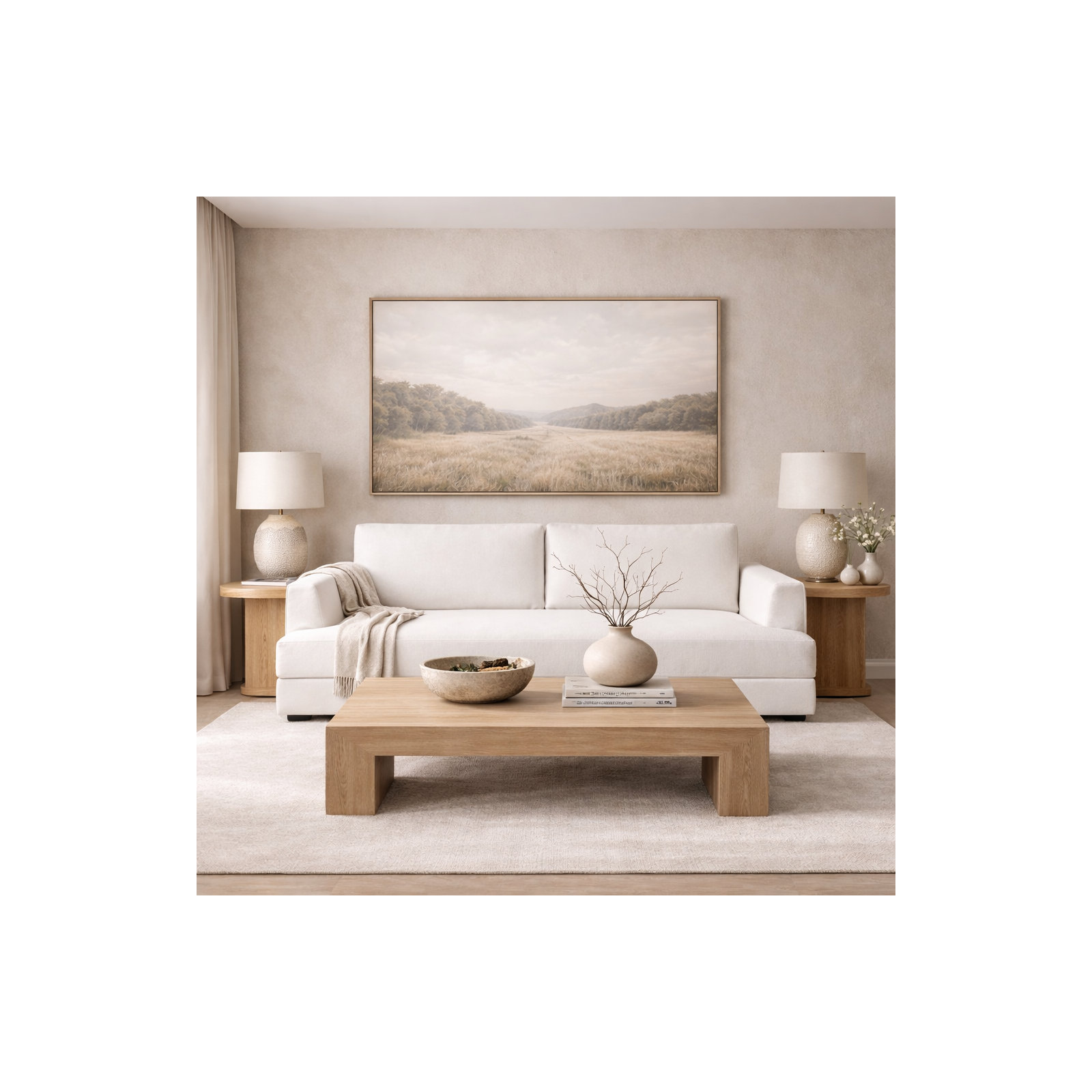 Laguna 96" Upholstered Sofa, Macarena Beige Basketweave