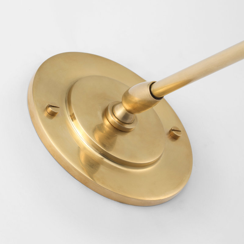 Emery LED Wall Mounted Picture Light By Amber Lewis, Hand Rubbed Antique Brass