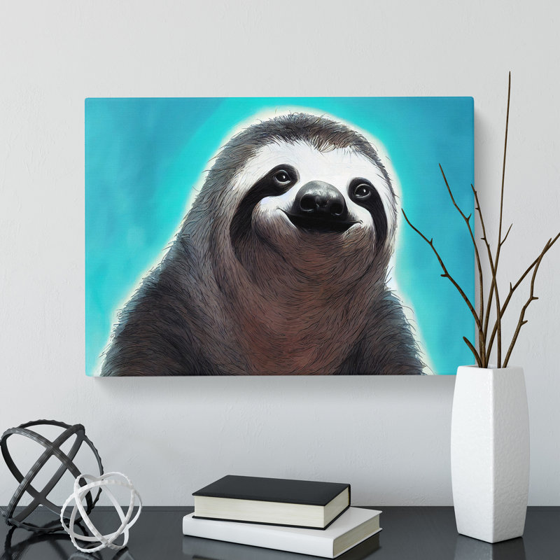Sloth Portrait Vol.3 - Wrapped Canvas, 50cm H x 76cm W x 3cm D