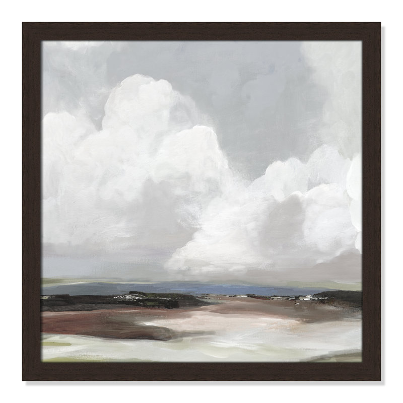 Avron Morning Air - reproduction d'art encadrée, H 24,5 po x l 24,5 po x P 1,12 po, Cadre noyer