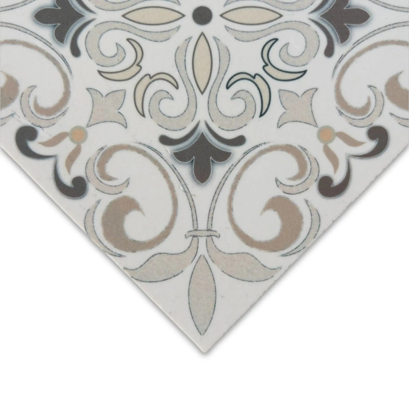 Carrelage gravé au laser taupe 6 po x 6 po Madellion