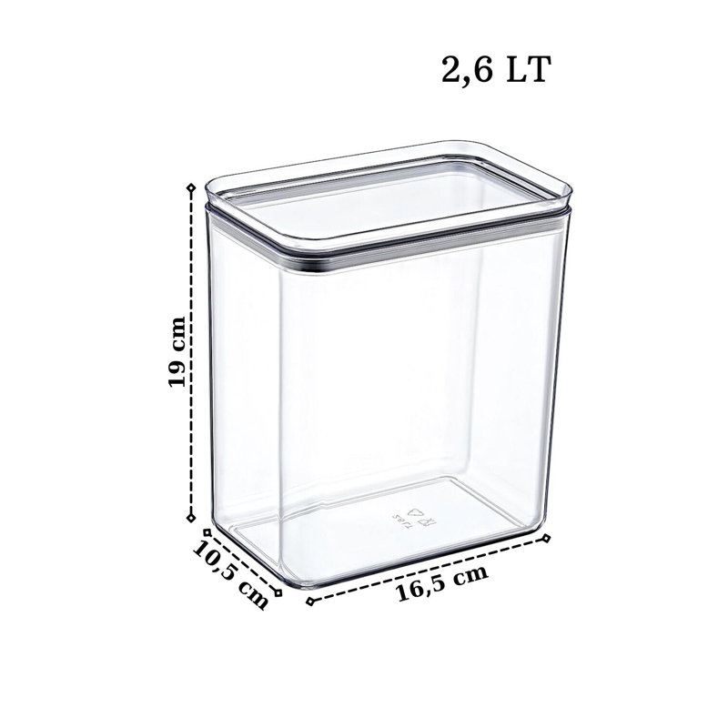 Durable 3-Piece Storage Box Set, Transparent Plastic, 6.5 x 4.1 x 7.5 inches | BPA-Free, Ideal for Organizing Home & Office, Stackable Design | Not Dishwasher or Microwave Safe, Versatile & Convenient