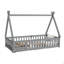 Lit simple en forme de tente, lit tipi avec garde-corps, lattes et porte-1838118700