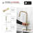 Single Handle Brushed Gold Pull Down Touchless Kitchen Faucet-111657744