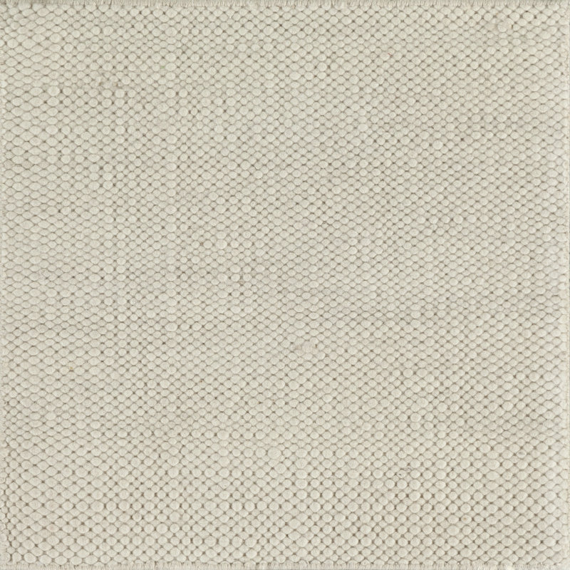 Textures Wool Area Rug in Ivory, Rectangle 5' x 8'