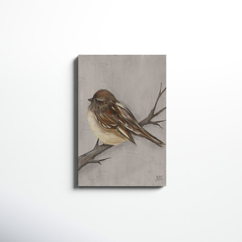 «Winter Bird III», peinture sur toile, H 30 po x l 20 po