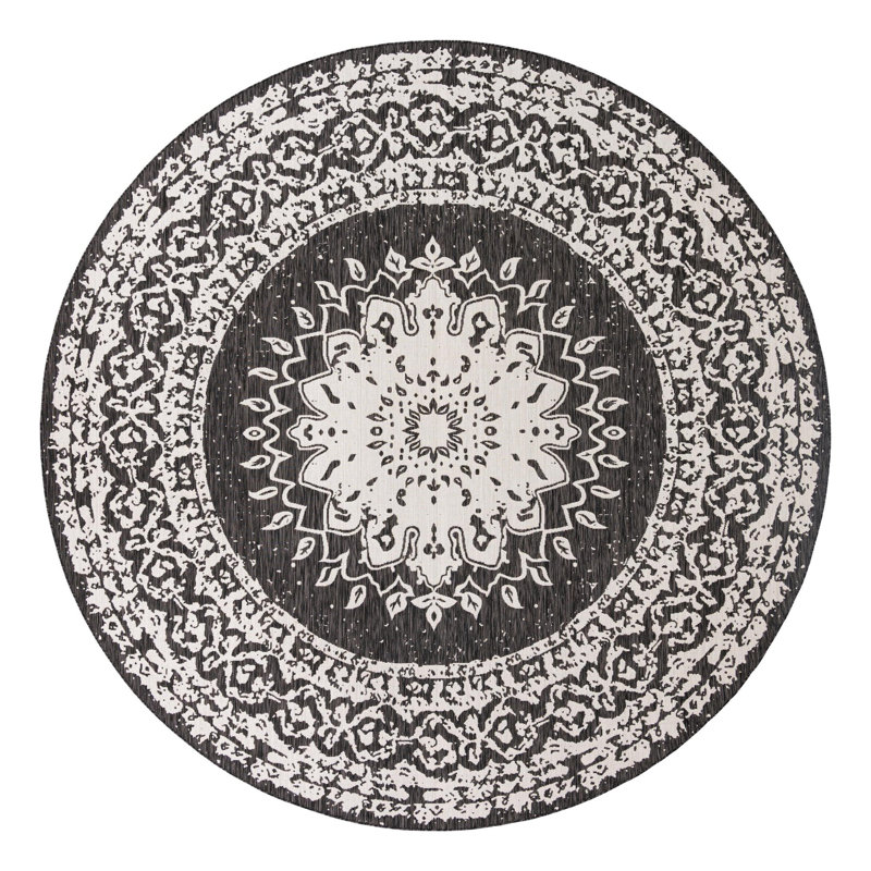 Ornate Lamotte Indoor/Outdoor Area Rug, Round 12'
