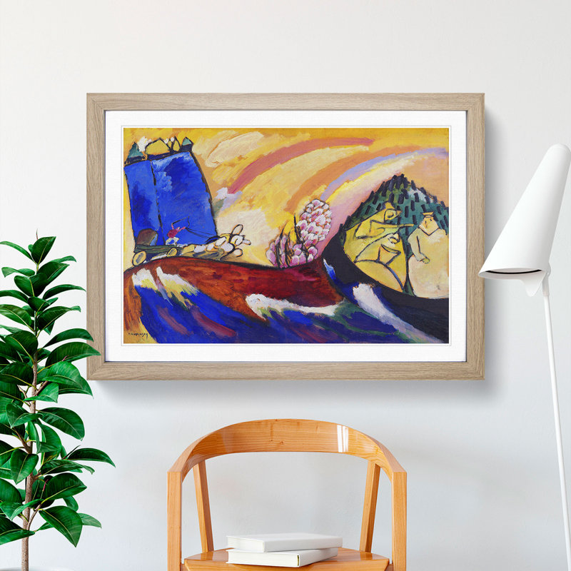 Troika by Wassily Kandinsky - Framed Print, 36cm H x 48cm W x 2cm D, Oak Framed