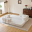 Canapé à compression de 78,8 po, canapé-lit convertible au sol avec accoudoirs avec dossier coussiné, canapé-lit futon confortable, causeuse modulaire désossée, tissu en velours côtelé, pour le salon, la chambre à coucher-132925664-132925666