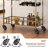 2 Tier Rolling Wine Bar Cart for Home, Small Alcohol Liquor Cart with Mirrored Shelves, Wine Racks & Glass Holder, Compact for Dining Room Living Room Party, Gold-951818628