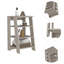 Armoire à linge à 4 tablettes