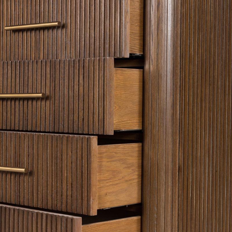 Fletcher 5 - Drawer Dresser, Terra Brown Oak