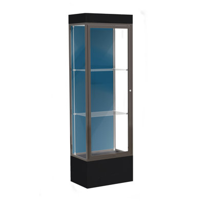  Edge Series 76'' H x 24'' W Aluminum Display Cases 